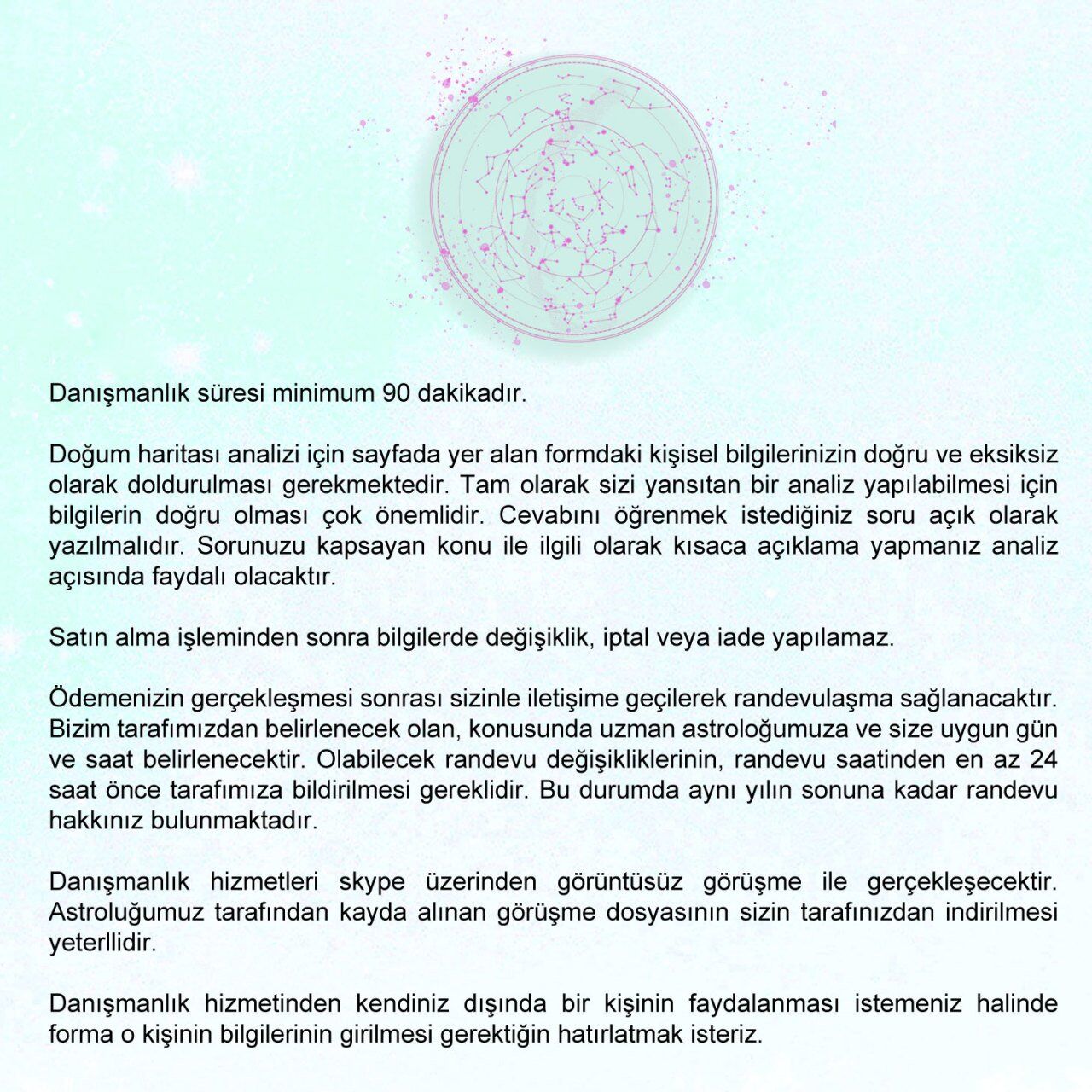 Doğum Haritası Analizi Özel
